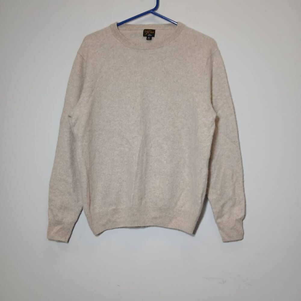 J.crew womens xl 100% cashmere sweater beige good cashmere standard tan thick